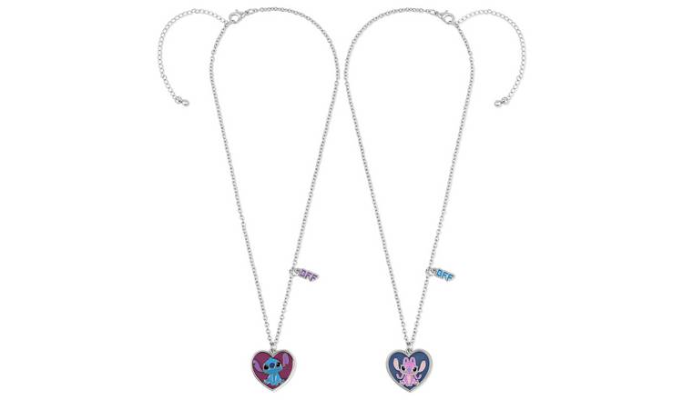 Disney Stitch and Angel BFF Necklace Set