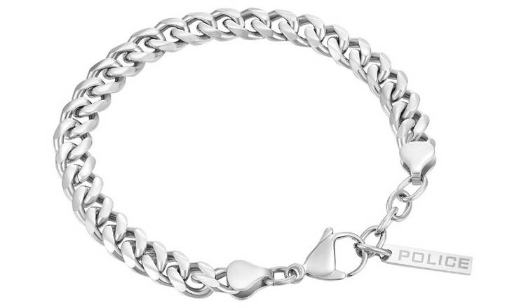 Police Stainless Steel Silver Bracelet