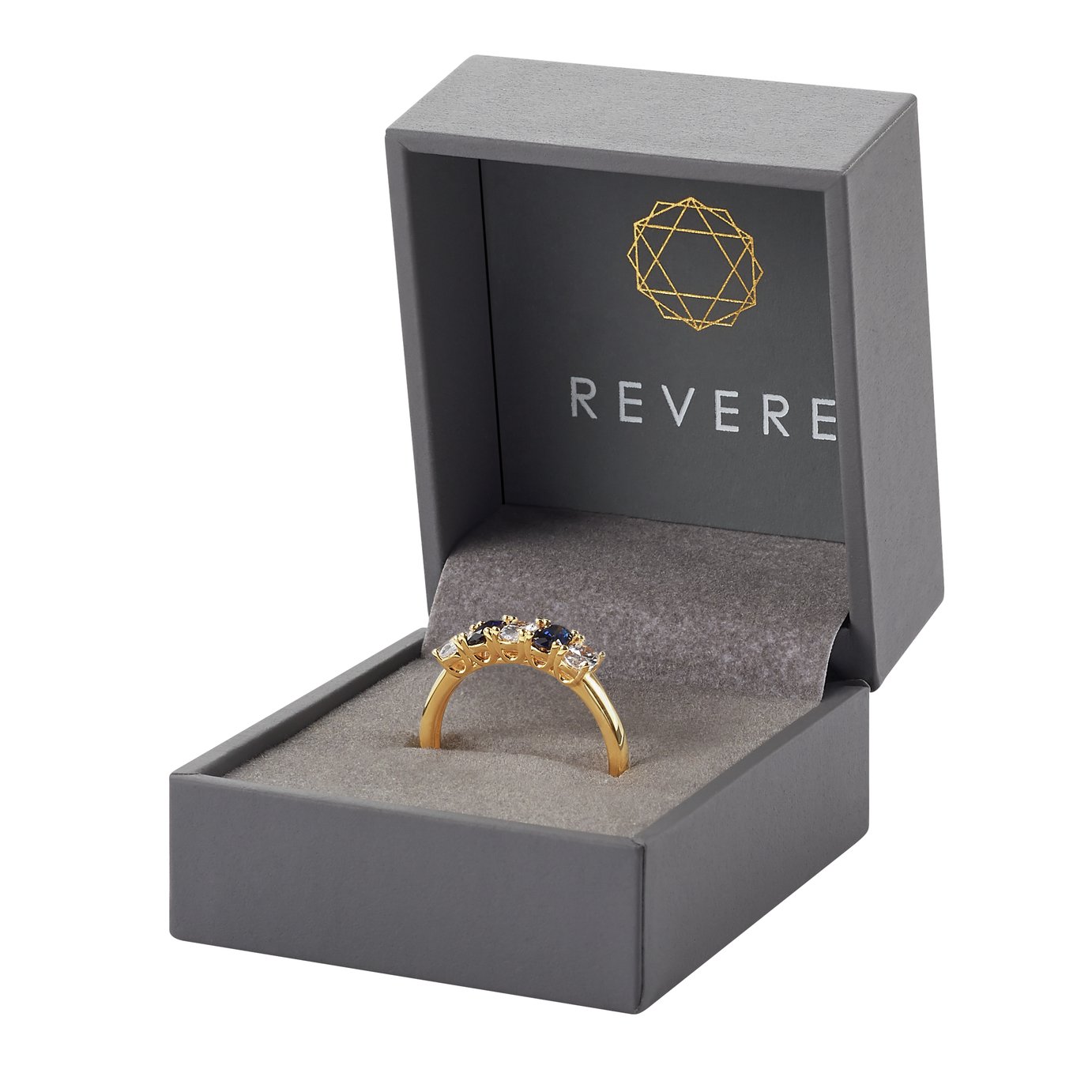 Revere 9ct Gold Plated Cubic Zirconia 5 Stone Ring Review