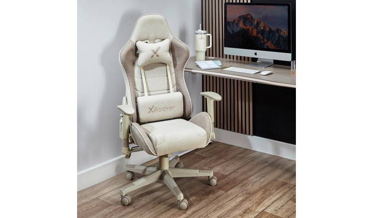 X Rocker Alpha Fabric Office Gaming Chair - Beige