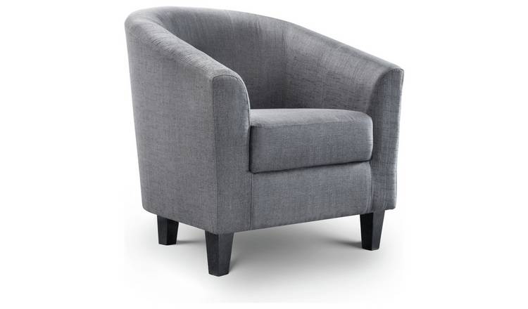 Julian Bowen Hugo Fabric Tub Chair - Grey