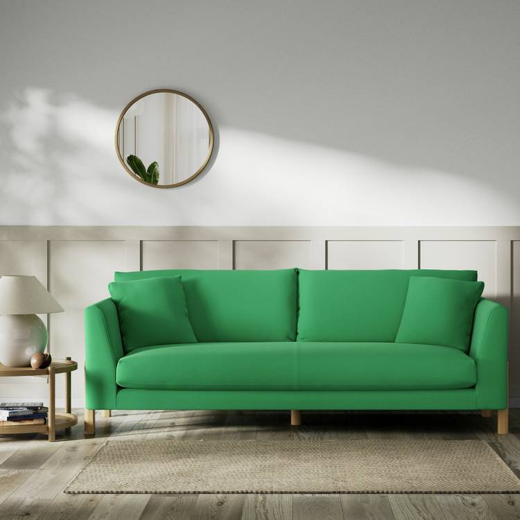 Habitat Aston Fabric 4 Seater Sofa - Emerald Green - Ash Leg 0