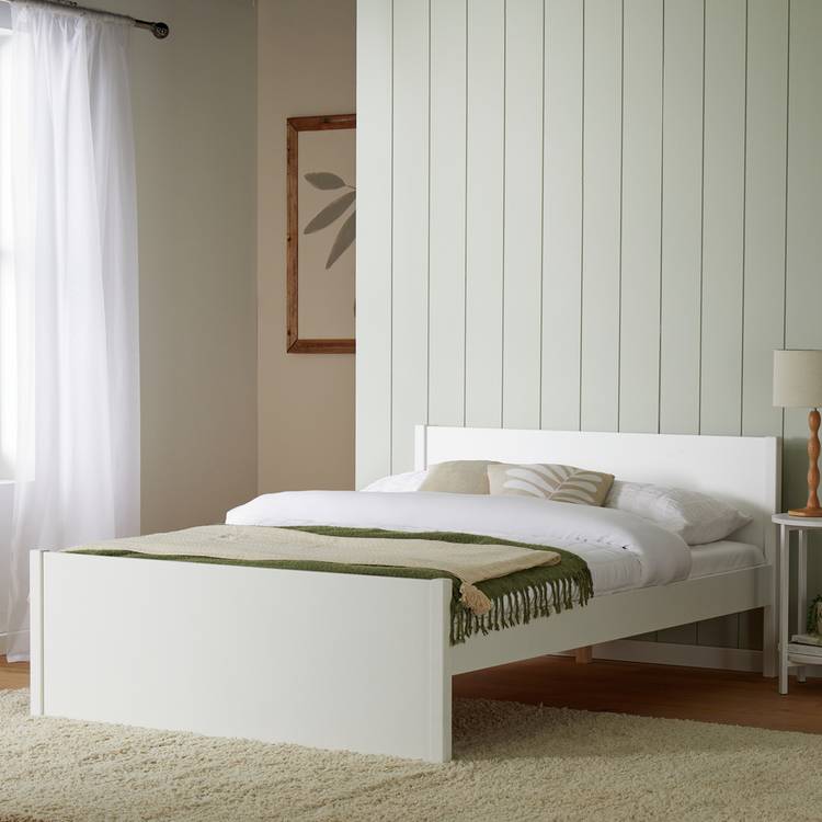 Habitat Jenson Small Double Wooden Bed Frame - White 0