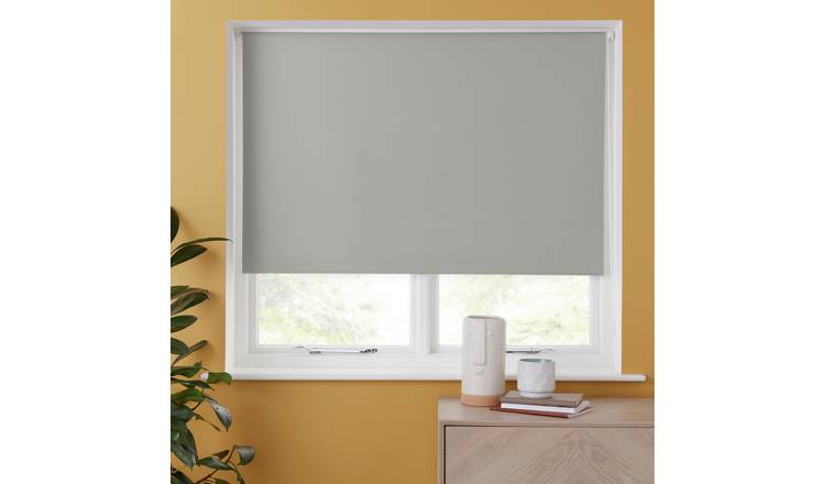Argos Home Blackout Cloud Grey Roller Blind - 180cm