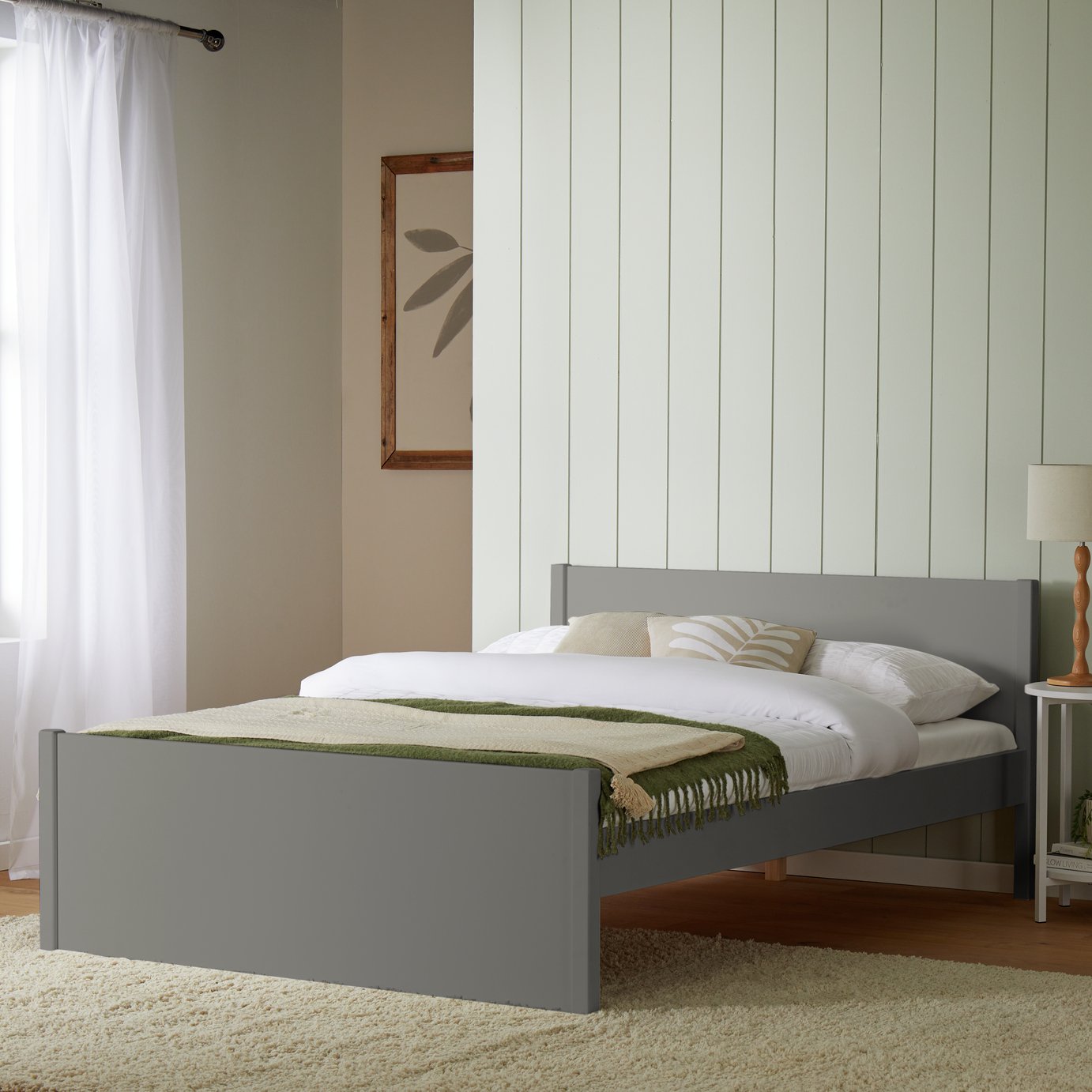 Habitat Jenson Small Double Wooden Bed Frame - Grey