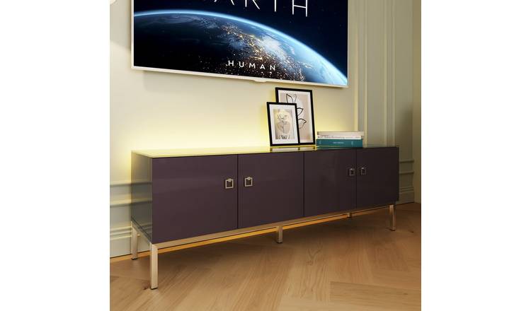 Frank Olsen Lyra 4 Door TV Unit - Plum Black 