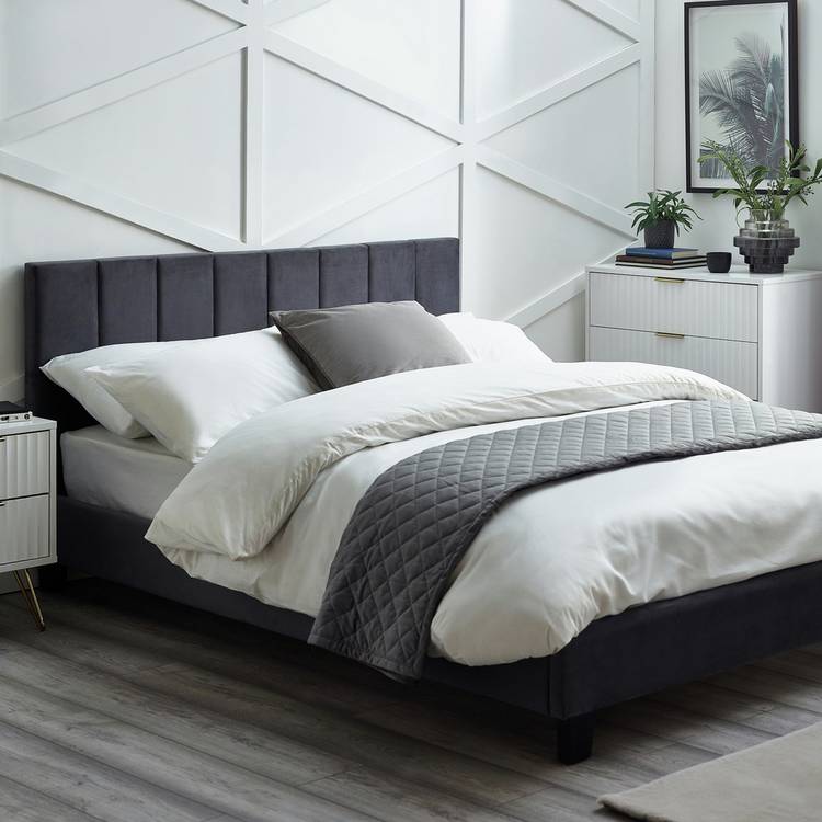 Julian Bowen Rosa Kingsize Bed Frame in a Box - Grey 0