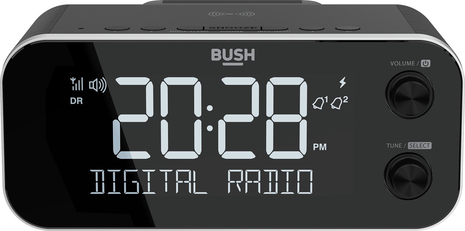 Bush DAB  Clock Radio with Wireless Charging Dock