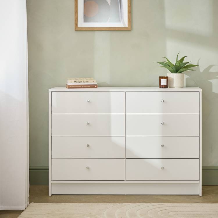 Argos Home Malibu 8 Drawer Chest - White 0
