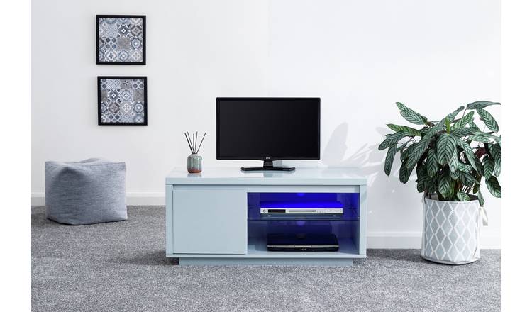 White high gloss tv store unit argos