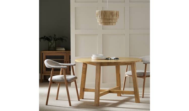 Habitat Trieste Round 4 Seater Dining Table - Oak
