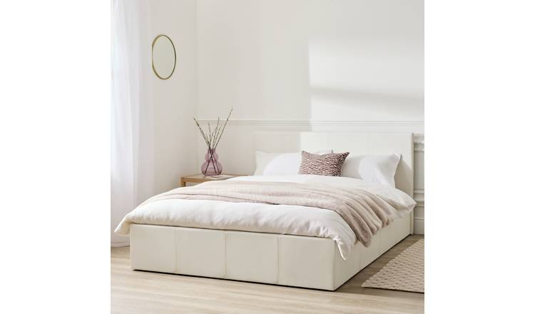 Argos Home Lavendon Kingsize End Lift Ottoman Bed - White
