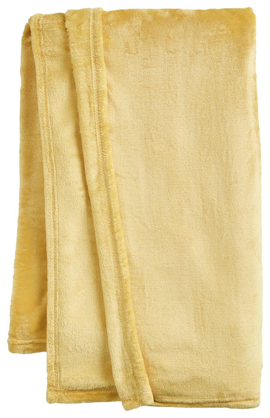 Argos Home Super Soft Fleece Throw - 125x150cm - Mustard