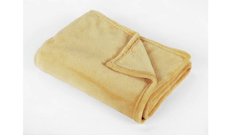 Buy Argos Home Super Soft Fleece Throw 125x150cm Mustard