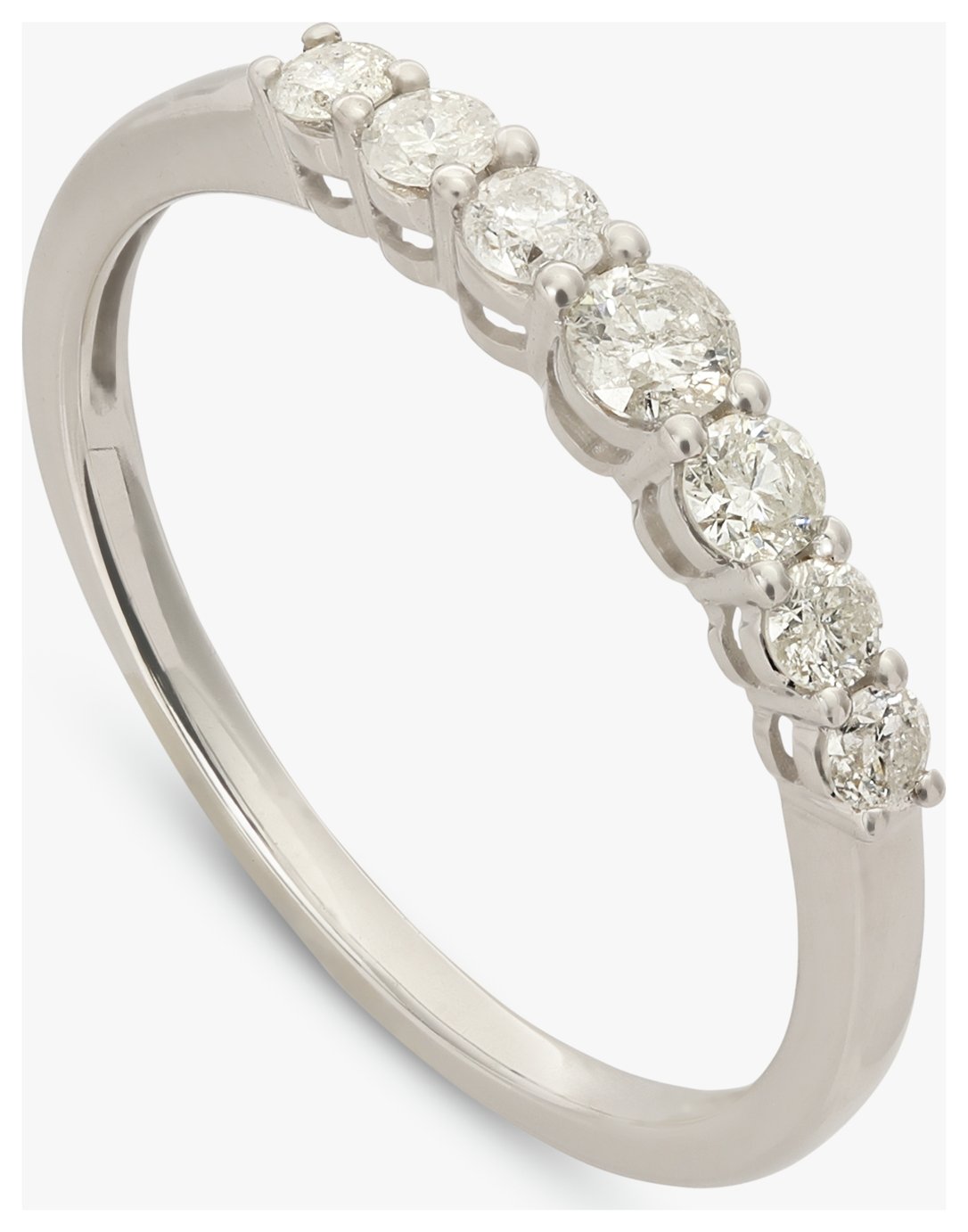 Revere 9ct White Gold 0.33ct Diamond Eternity Ring - M