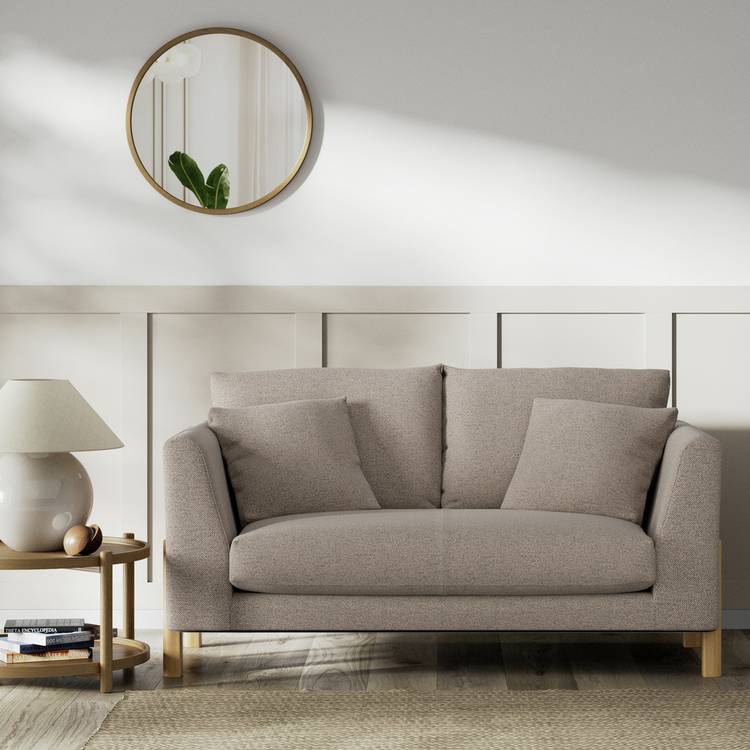 Habitat Aston Fabric 2 Seater Sofa - Mocha - Ash Leg 0