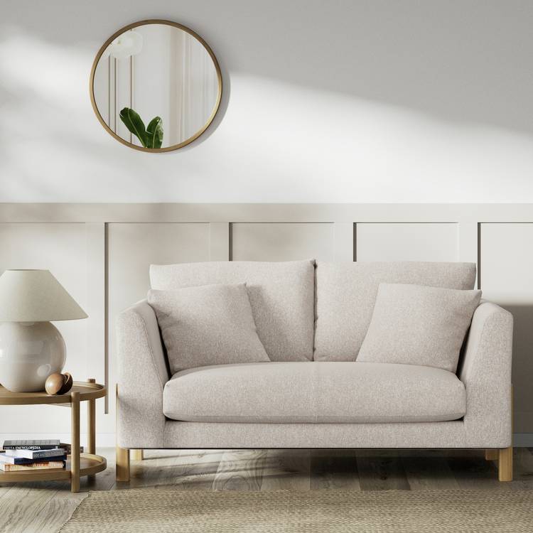 Habitat Aston Fabric 2 Seater Sofa - Natural - Ash Leg 0