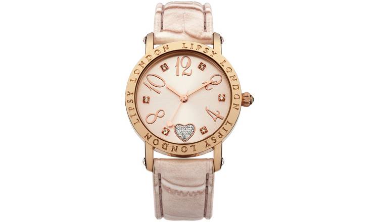 Lipsy Nude Coloured Leather Strap Watch 