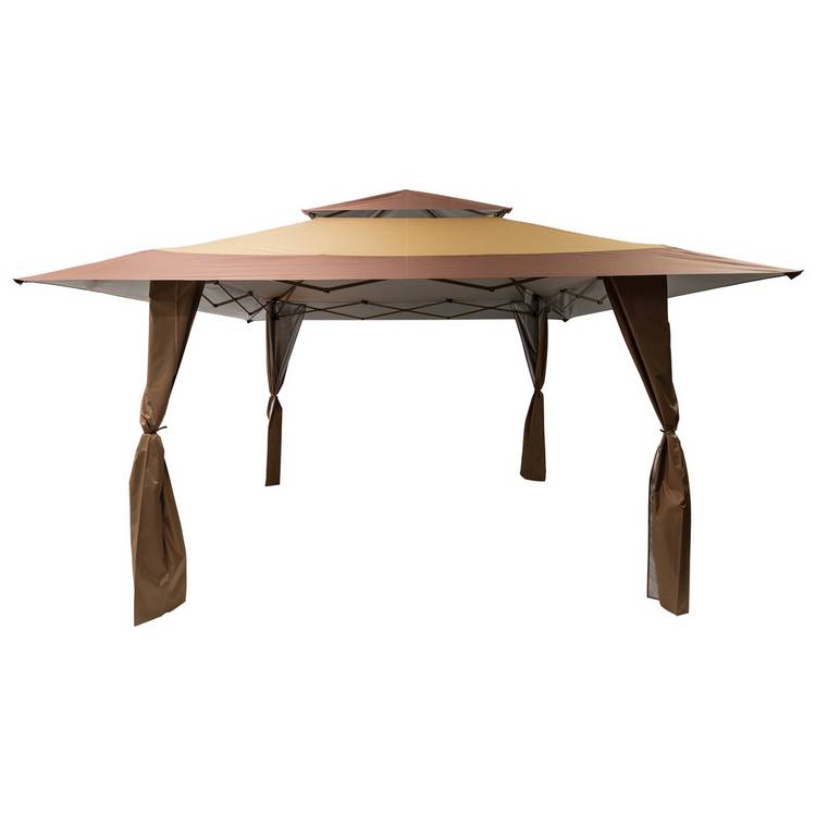 Norfolk Leisure 4m x 4m Pop up Garden Gazebo - Brown 0