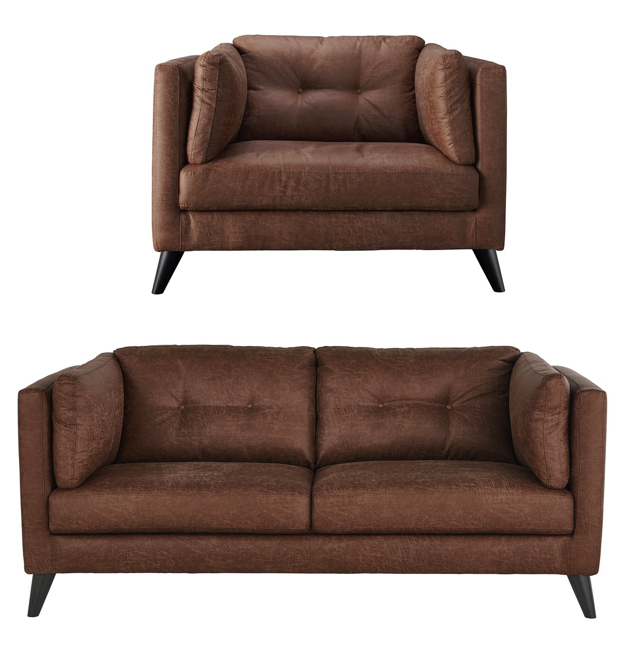 Argos Home Charlie Faux Leather Chair & 3 Seater Sofa Review