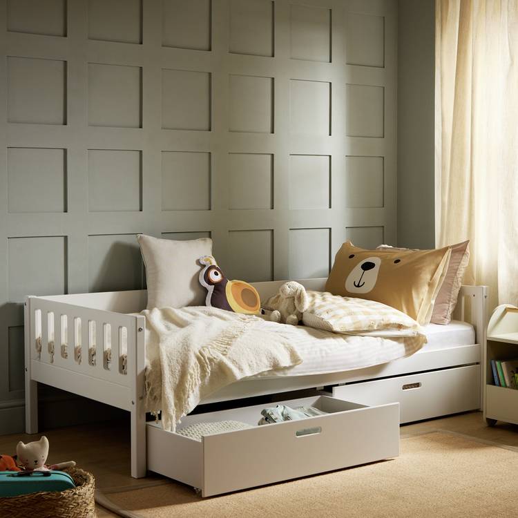 Habitat Kids Ronnie Single Day Bed & Drawer - White 0