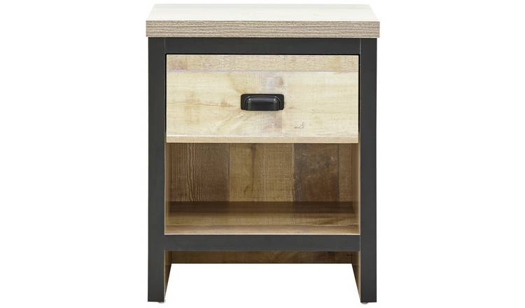 GFW Boston 1 Drawer Side Table - Oak