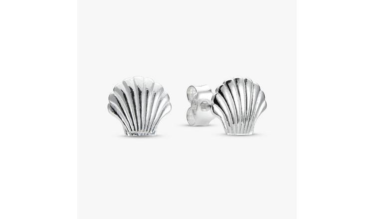 Revere Sterling Silver Shell Stud Earrings 