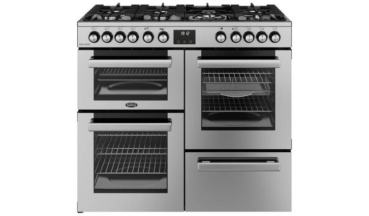 Belling 100cm Double Oven Dual Fuel range Cooker - S/Steel