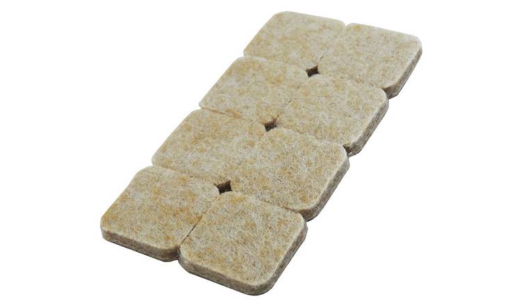 Argos Home Felt Gard 25mm Square Pads - 16 Pack 