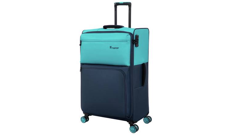 IT Luggage 8 Wheel Soft Suitcase - Large, Blue