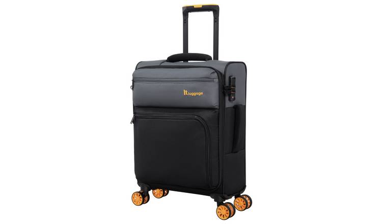 IT Luggage 8 Wheel Soft Suitcase - Small, Pewter