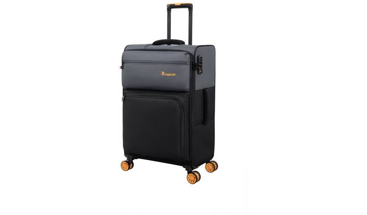 IT Luggage 8 Wheel Soft Suitcase - Medium, Pewter