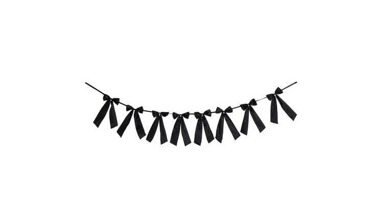 Argos Home Black Bow Halloween Garland