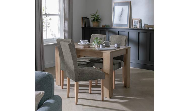 Argos Home Miami Dining Table & 4 Charcoal Chairs