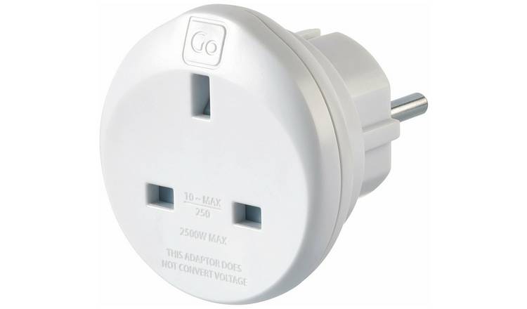 Go Travel UK to Europe Travel Adaptor - Set of 2