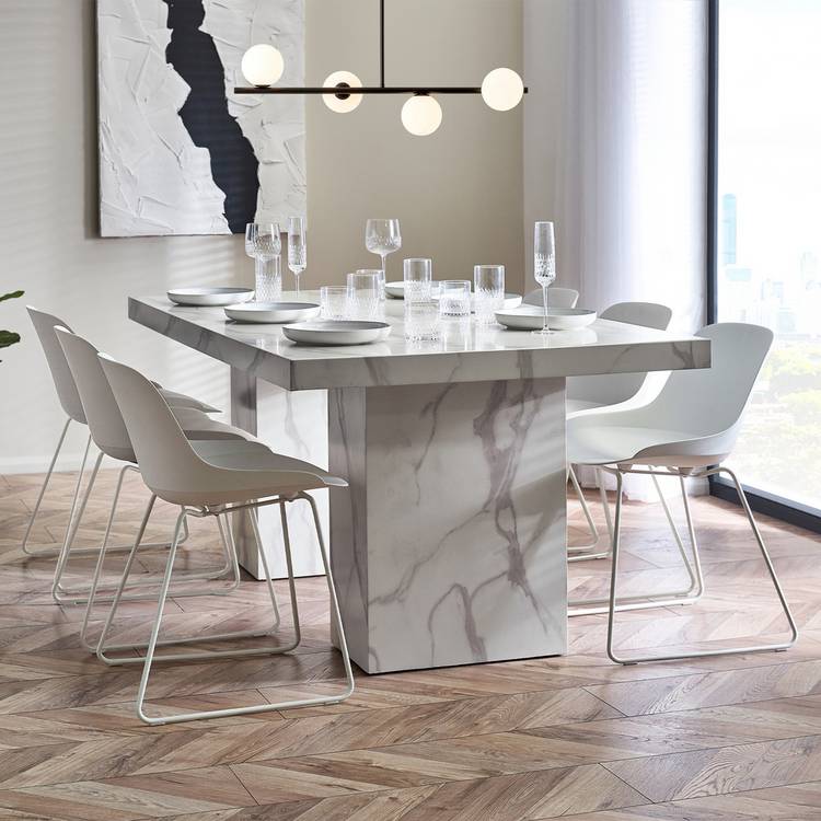 Julian Bowen Rome 6 Seater Dining Table - White 0
