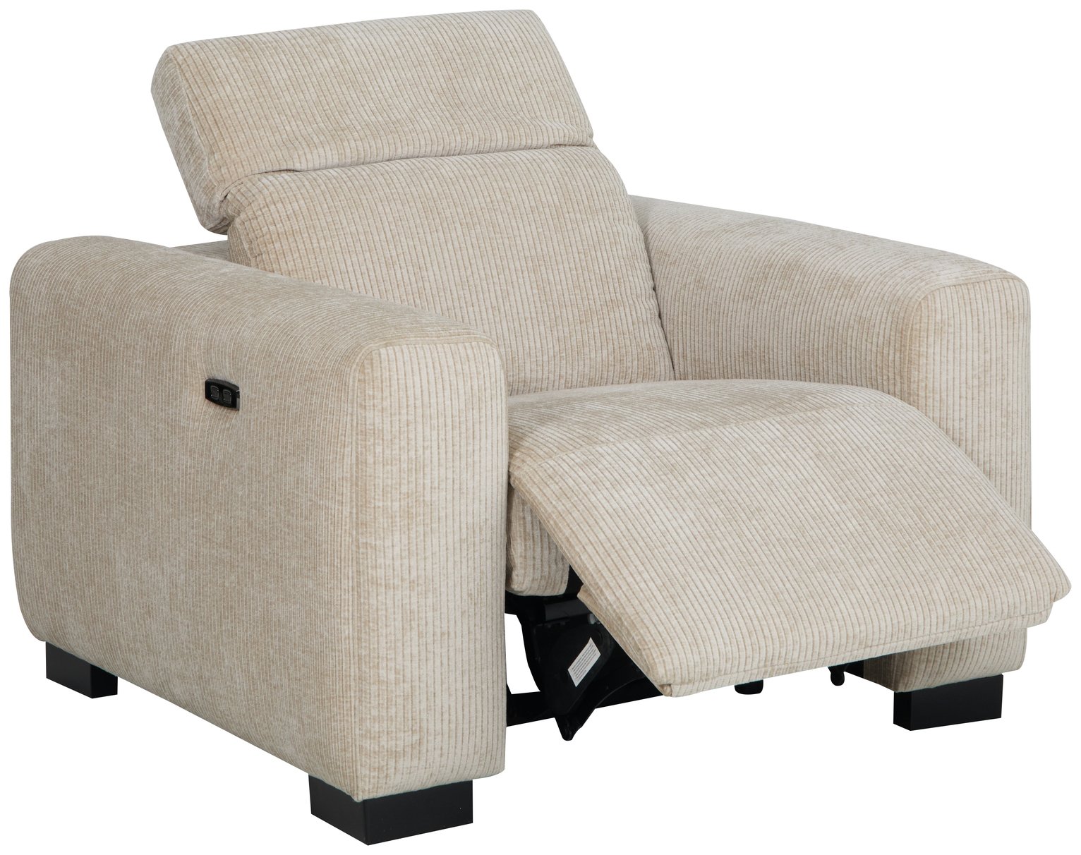 Reggie Fabric Recliner Chair - Beige 2