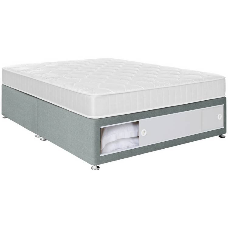 Argos Home Elmdon Double End Slide Divan Bed - Grey  0