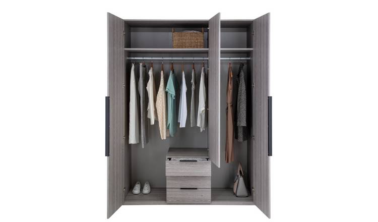 Foldable 3 store door clothes wardrobe