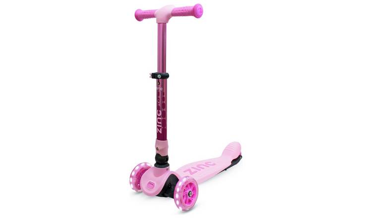 Zinc Flyte Kids Foldable 3 Wheel Scooter - Pink