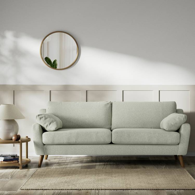 Habitat Lomond Fabric 4 Seater Sofa - Sage Green - Dark Leg 0