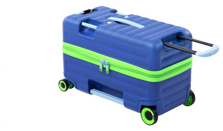 IT Luggage 6 Wheel Hard Kids Suitcase - Cabin, Blue