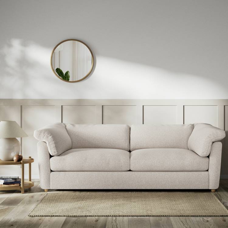 Habitat Wynn Fabric 4 Seater Sofa - Natural - Ash Leg 0
