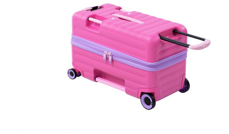 IT Luggage 6 Wheel Hard Kids Suitcase - Cabin, Pink