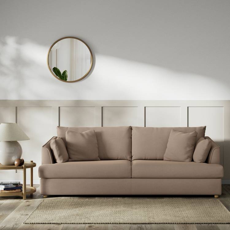 Habitat Holmfirth Fabric 4 Seater Sofa - Biscuit 0
