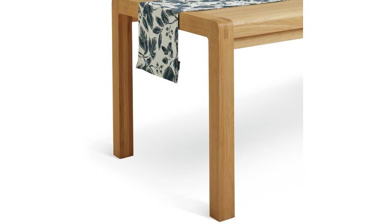 Habitat Floral Reversible Cotton Table Runner - Navy