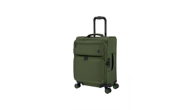 IT Luggage Expandable 8 Wheel Soft Suitcase - Green, Small