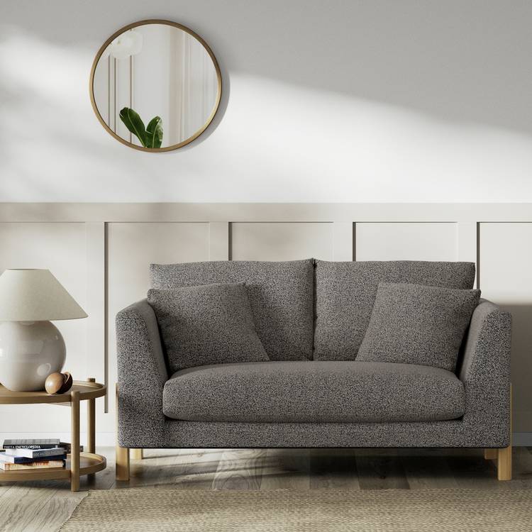 Habitat Aston Fabric 2 Seater Sofa - Charcoal - Ash Leg 0