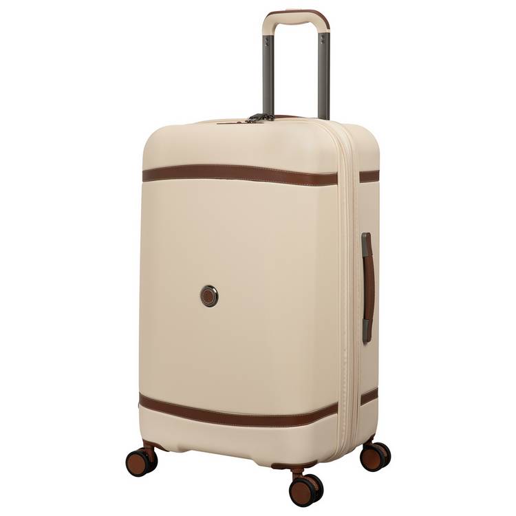 IT Luggage Expandable 8 Wheel Hard Suitcase - Medium, Cream 0