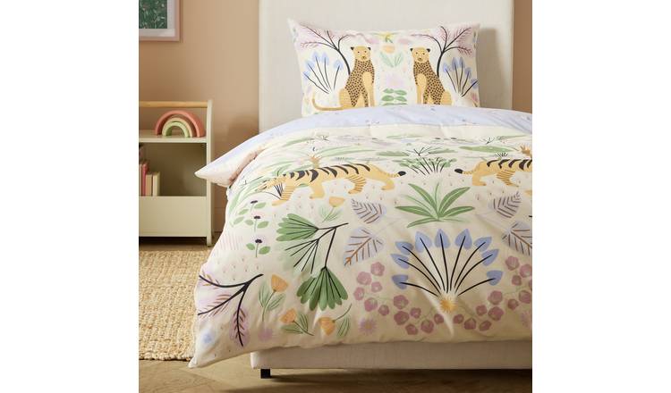 Habitat Flora Fauna Panel Cream Bedding Set - Single